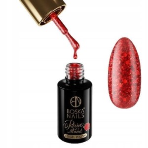 Boska Nails Mood Rain 438 kolekcja Glitter Rain - lakier hybrydowy do paznokci z drobinkami 6ml