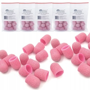 MaluLac kapturki do pedicure 10mm gradacja - 180 50 sztuk różowe