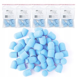 MaluLac kapturki do pedicure 10mm gradacja - 80 50 sztuk niebieskie