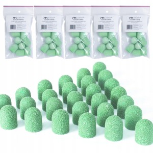 MaluLac kapturki do pedicure 13mm gradacja - 150 50 sztuk zielone