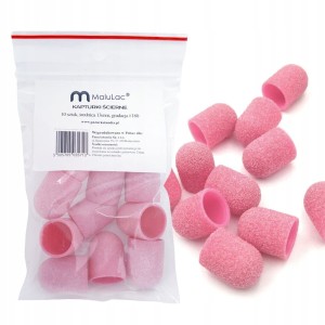 MaluLac kapturki do pedicure 13mm gradacja - 180 10 sztuk różowe