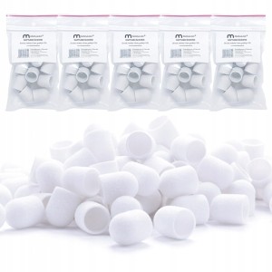 MaluLac kapturki do pedicure 13mm gradacja - 240 50 sztuk białe
