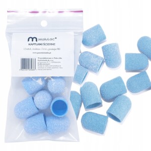 MaluLac kapturki do pedicure 13mm gradacja - 80 10 sztuk niebieskie