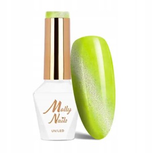 Molly Nails Cat Eye Neon Flashy nr 178 HEMA Free/ TPO Free 8g neonowy lakier hybrydowy z efektem kociego oka