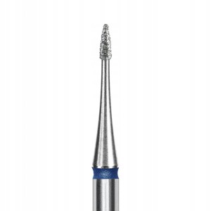 Staleks frez diamentowy płomień mini do skórek i paznokci FA12B010/3 niebieski 1mm 3mm ścieralność średnia