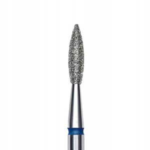 Staleks frez diamentowy płomień spiczasty do skórek i paznokci FA11B023/8 niebieski 2.3mm 8mm ścieralność średnia