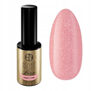 Boska Nails Luxe Base Sweet Pink Baza kauczukowa z drobinką 10ml
