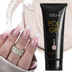 Yoshi PoliGel No 3 Nude Akrylożel UV LED do paznokci Hema i TPO free 30g