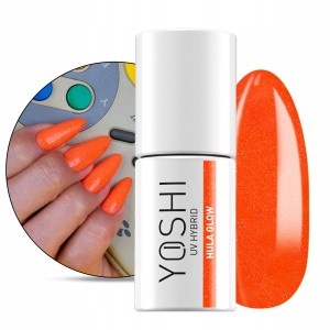 Yoshi Retrowave 012 Hula Glow Brokatowy lakier hybrydowy z efektem flash neon 6ml