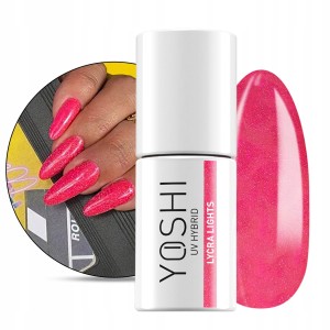 Yoshi Retrowave 014 Lycra Lights Brokatowy lakier hybrydowy z efektem flash neon 6ml