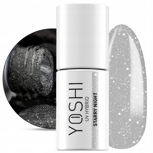 Yoshi Touch The Galaxy 521 Starry Night Brokatowy lakier hybrydowy do paznokci 6ml