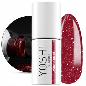 Yoshi Touch The Galaxy 525 Aurora Night Brokatowy lakier hybrydowy do paznokci 6ml