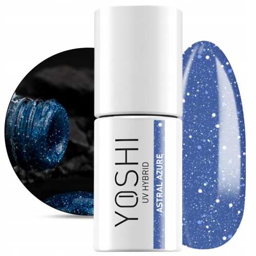 Yoshi Touch The Galaxy 527 Astral Azure Brokatowy lakier hybrydowy do paznokci 6ml