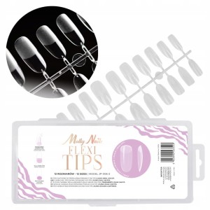 Molly Nails Flexi Tips Tipsy do przedłużania paznokci owal clear 240 sztuk