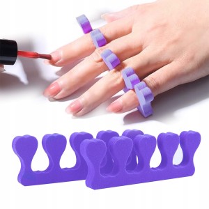 Separatory kosmetyczne piankowe do pedicure jednorazowe fioletowe 1 para (2 sztuki)