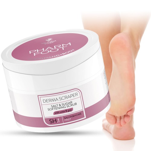 Victoria Vynn Pharm Foot Derma Scraper Zmiękczający peeling solno-cukrowy do ciała 200g