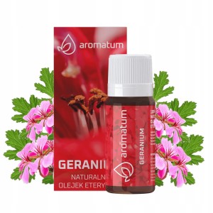 Aromatum Geranium Naturalny olejek eteryczny uspokajający, przeciwzapalny i przeciwbólowy 12ml