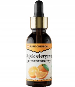 Pure Natura Olejek eteryczny pomarańczowy Naturalny olejek eteryczny pielęgnujący, relaksujący antystresowy, antyseptyczny, pobudzający 30ml