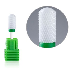 Frez ceramiczny manicure i pedicure walec zielony AQ204c