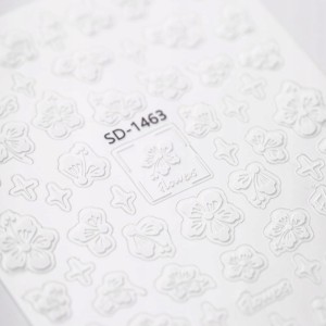 Naklejki na paznokcie samoprzylepne 5D nr SD-1463 kwiaty