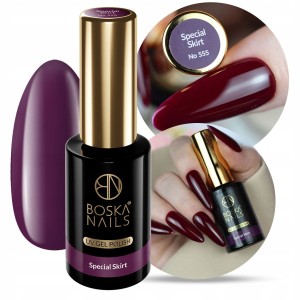 Boska Nails Up Divina 555 Special Skirt Burgundowy lakier hybrydowy 10ml