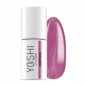 Yoshi Heartcore 195 Coretouch Neonowy chłodny różowofioletowy lakier hybrydowy z efektem flash i cat eye 6ml