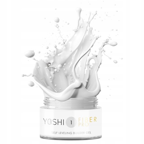 Yoshi Fiber Pro No1 15ml Przezroczysty samopoziomujący żel budujący do paznokci bez TPO