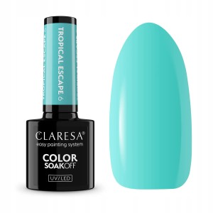 Claresa Tropical Escape 6 Neonowy turkusowy wakacyjny lakier hybrydowy do paznokci 5g