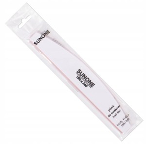 Sunone Pilnik do paznokci łódka półksiężyc szary zebra slim gradacja 100/180 Bezpieczny Pakiet 1 sztuka