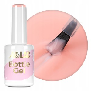 AlleLac Bottle Gel Peachy Pink Żel do przedłużania paznokci z pędzelkiem w butelce 15g