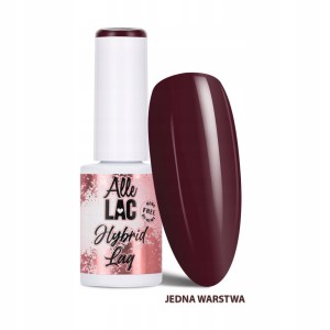 AlleLac Hybrid Lag Gel Polish Browns Deep Redwood Ciemnoczerwony lakier hybrydowy do paznokci HEMA/Di-HEMA Free 6g