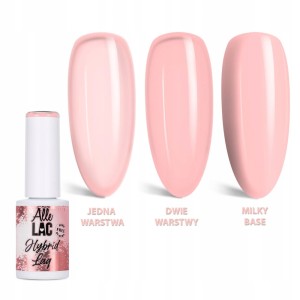AlleLac Hybrid Lag Gel Polish Nudes Peach Glow Beżowy lakier hybrydowy do paznokci HEMA/Di-HEMA Free 6g
