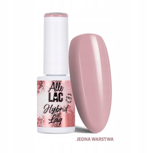 AlleLac Hybrid Lag Gel Polish Nudes Rose Clay Beżowy lakier hybrydowy do paznokci HEMA/Di-HEMA Free 6g