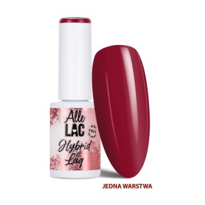 AlleLac Hybrid Lag Gel Polish Reds Wine Czerwony lakier hybrydowy do paznokci HEMA/Di-HEMA Free 6g