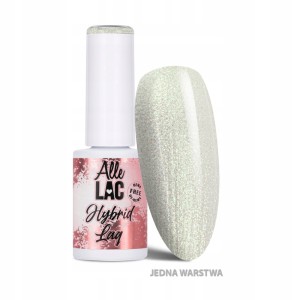 AlleLac Hybrid Lag Gel Polish Whites Crystal Glitter Biały brokatowy lakier hybrydowy do paznokci HEMA/Di-HEMA Free 6g