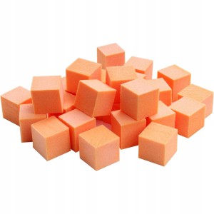 Blok polerski mini bloczek polerka sześcian gradacja 100/100 25 sztuk pomarańczowy