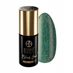 Boska Nails Bflash 393 Bflash Green zielony brokatowy lakier hybrydowy 6ml