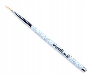 Isabellenails Pędzelek do cienkich linii i zdobienia paznokci liner 9mm biały marmurek