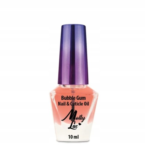 Molly Lac Nail & Cuticle Oil Bubble Gum Oliwka do pielęgnacji skórek i paznokci o zapachu gumy balonowej z pędzelkiem 10ml
