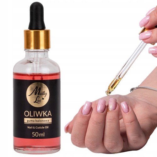 Molly Lac Nail & Cuticle Oil Bubble Gum Oliwka do pielęgnacji skórek i paznokci o zapachu gumy balonowej z zakraplaczem 50ml