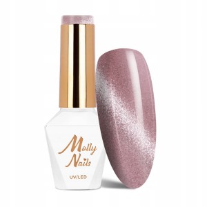 Molly Nails Blues Cat Eye Crystal Water Nr 165 HEMA/Di-HEMA Free  Lakier hybrydowy LED/UV Gel Polish 8g