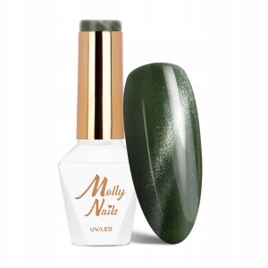Molly Nails Blues Cat Eye Greens Metallic Nr 213 HEMA/Di-HEMA Free Lakier hybrydowy LED/UV Gel Polish 8g