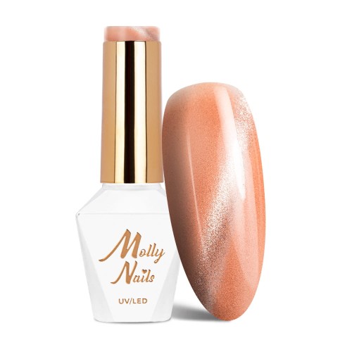 Molly Nails Blues Cat Eye Oranges Metallic Nr 210 HEMA/Di-HEMA Free Lakier hybrydowy LED/UV Gel Polish 8g