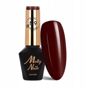 Molly Nails by Monika Mielniczuk Natural N9 Czerwony lakier hybrydowy LED/UV Gel Polish HEMA/Di-HEMA Free 8g