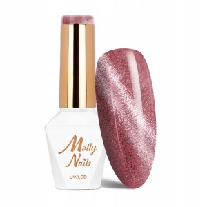Molly Nails Cat Eye Womanity Nr 440 Kissing Gel Polish LED/UV HEMA/Di-HEMA Free Różowy lakier hybrydowy z efektem kociego oka 8g