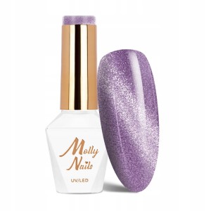 Molly Nails Cat Eye Womanity Nr 442 Miss Violet Gel Polish LED/UV HEMA/Di-HEMA Free Fioletowy lakier hybrydowy z efektem kociego oka 8g