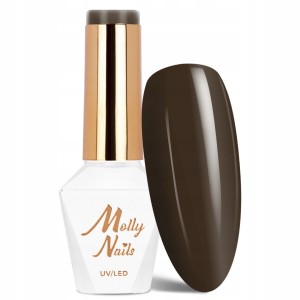Molly Nails Choco Dreams Nr 357 Truffle Gel Polish HEMA/Di-HEMA Free Brązowy lakier hybrydowy LED/UV Gel Polish 8g