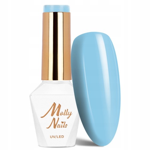 Molly Nails Cocktails & Drinks Nr 12 Cuba Libre Gel Polish HEMA/Di-HEMA Free Niebieski lakier hybrydowy LED/UV 8g