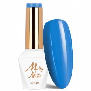 Molly Nails Cocktails & Drinks Nr 13 Blue Lagoon Gel Polish HEMA/Di-HEMA Free Niebieski lakier hybrydowy LED/UV 8g