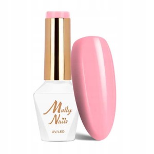 Molly Nails Delicate Woman Nr 66 Girly Gel Polish HEMA/Di-HEMA Free Różowy lakier hybrydowy LED/UV 8g